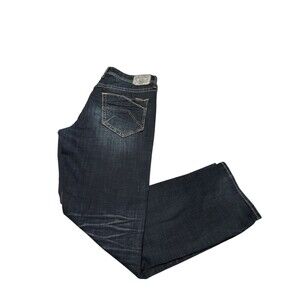 Salvage Mens 36L Anarchy Straight Relaxed Fit Jeans Stretch Denim Buckle BKE